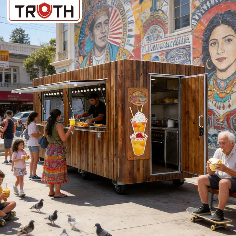Remolque móvil comercial de comida para helados