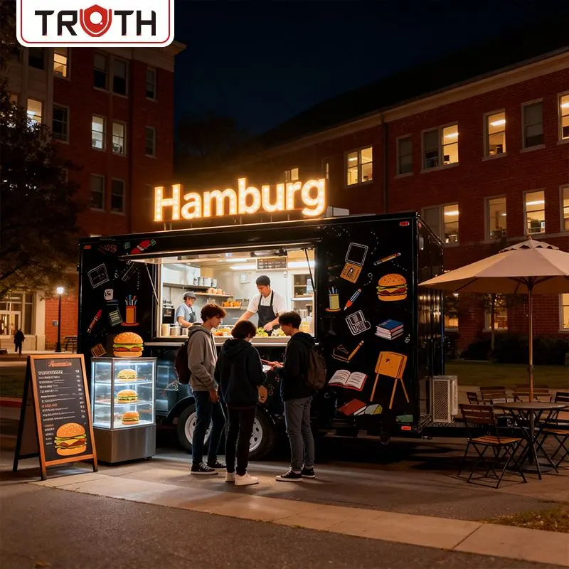 Tráiler móvil de comida de Hamburgo