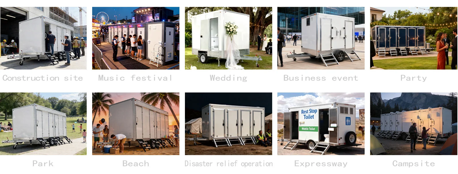 Toilet and Shower Room Mobile Toilet Trailer